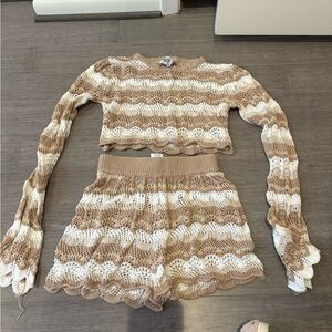 Princess Polly Knit Set in Tan